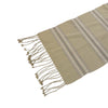 "Tribal Inspired" Hand-Woven Striped Fringed Runner - Pistachio