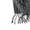 Artisan Hand-Woven Fringed Wrap Scarf- Midnight