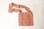 Bold Tribal Hand-Woven Shoulder Bag - Grenache Red Candy Stripe