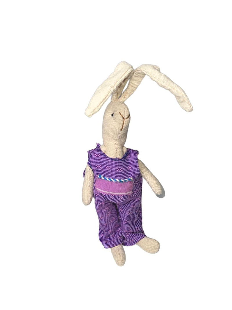 Handmade Whimsical Boy Bunny Doll - 10"